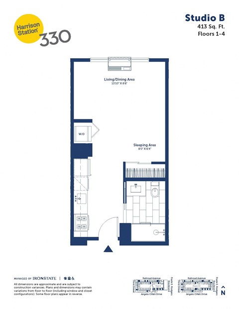 a floor plan of studio b studio apartment